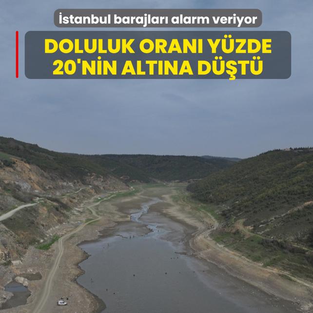 stanbul barajlar alarm veriyor: Doluluk oran yzde 20'nin altna dt
