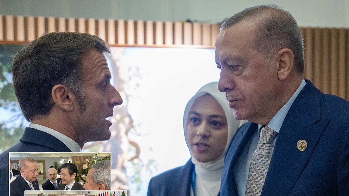 Bakan Erdoan Macron Zirve fotoraflar resimleri