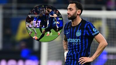 Hakan alhanolu penalt kard! Inter derbiyi kaybetti