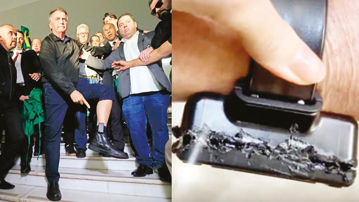 brezilya brezilya eski devlet bakan jair bolsonaro firar elektronik kelepe fotoraflar resimleri