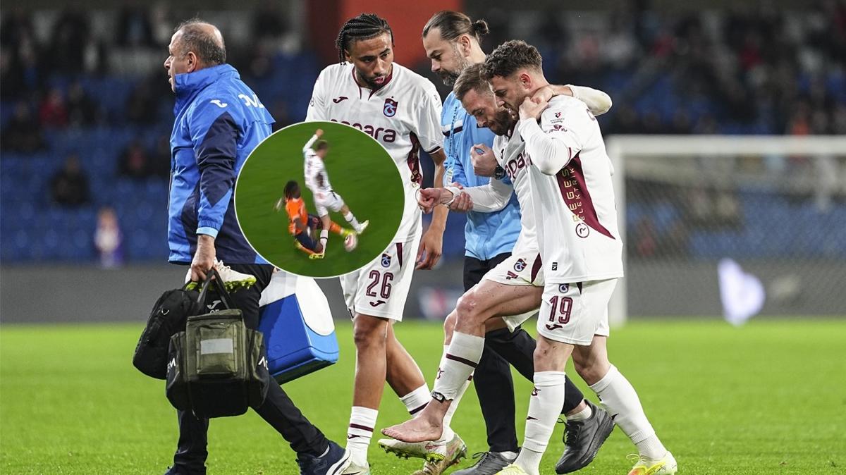 Trabzonspor ma Edin Visa sakatlk Baakehir fotoraflar resimleri