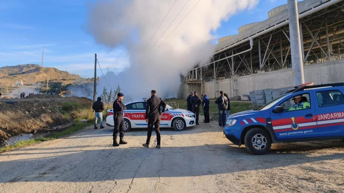 termal tesis patlama  Germencik ilesi  scak su boru hatt fotoraflar resimleri