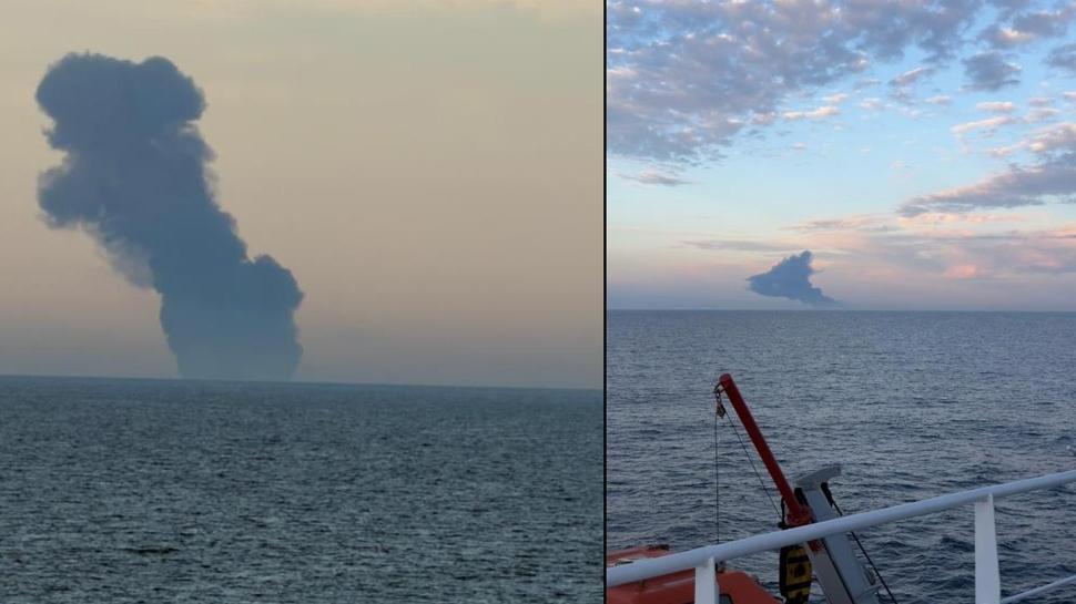 Kefken açıklarında yabancı menşeli bir gemide yangın çıktı