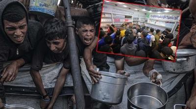 srail'den utan tablosu: Gazze'ye yemek yasak, altn kaplama telefon serbest