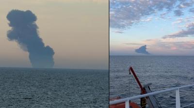 Kocaeli açıklarında gemi yangını... 25 personel tahliye edildi