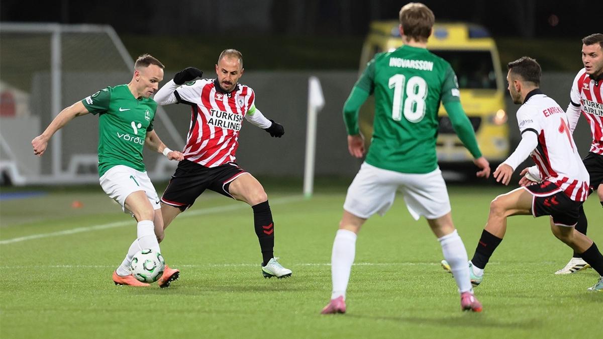 samsunspor konferans ligi futbol fotoraflar resimleri