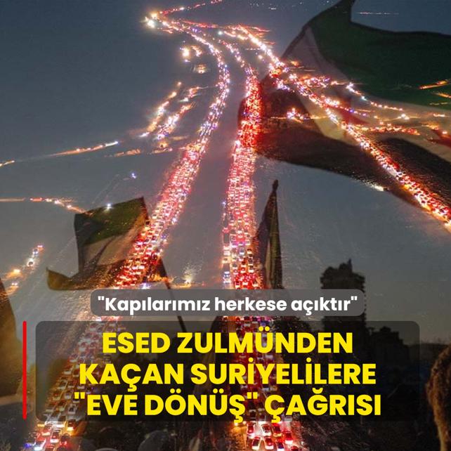 Esed zulmnden kaan Suriyelilere eve dn ars: Kaplarmz herkese aktr