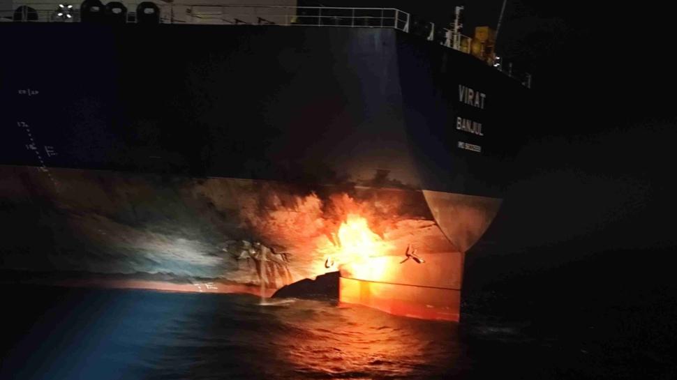 Karadeniz'de hasar gören gemi için kurtarma çalışması: "Virat" isimli gemi Türkeli'ye çekiliyor