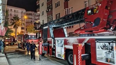 Samsun'da 7 katl binada yangn panii: Ekiplerin youn mdahalesi ile sndrld