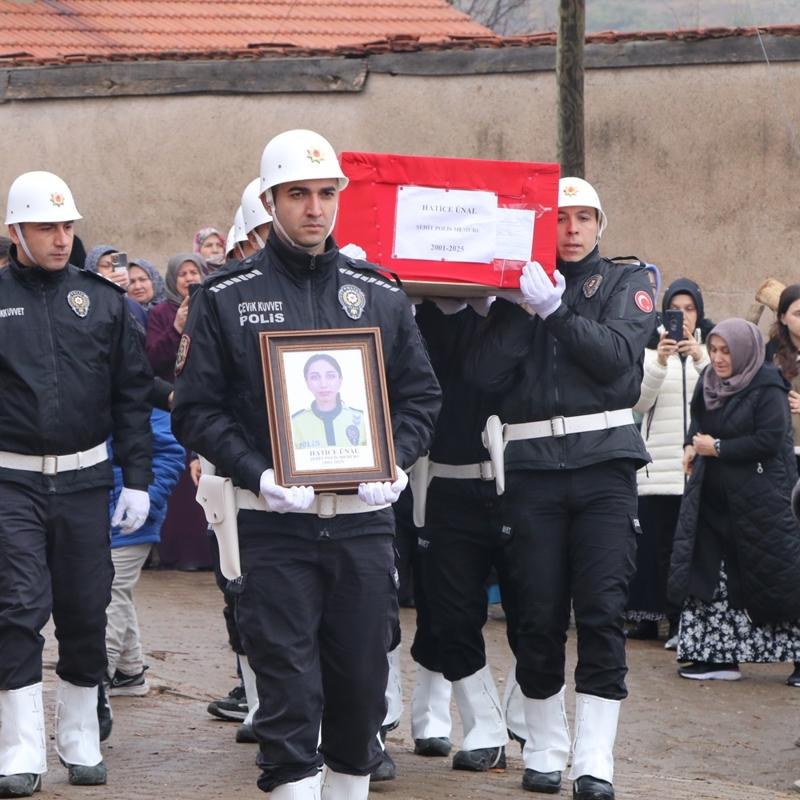 Manisa'da ehit olan polisimiz son yolculuuna uurland