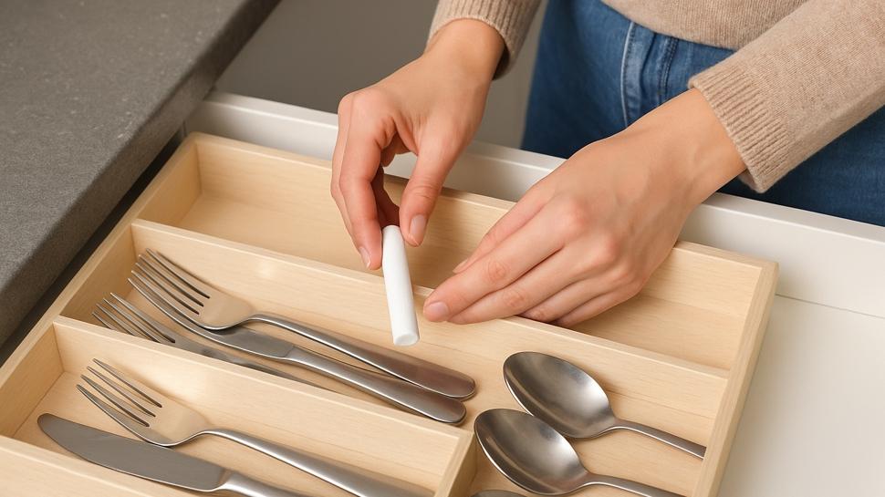 Eski atal-kaklar parlatan yntem: Tebeir! Ne kabartma tozu ne deterjan