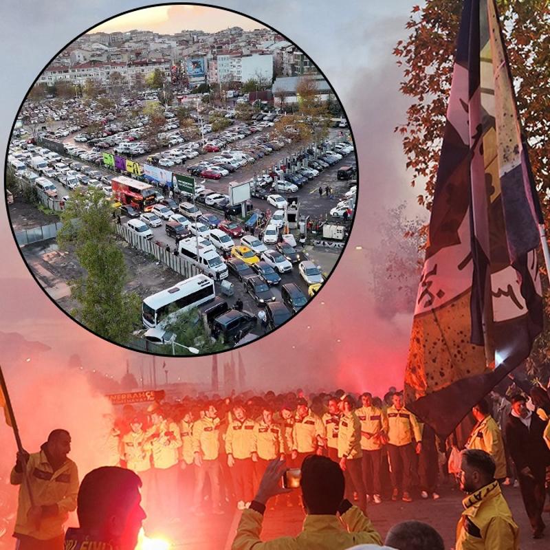 Fenerbah�e taraftar� ak�n etti! Trafik durma noktas�na geldi