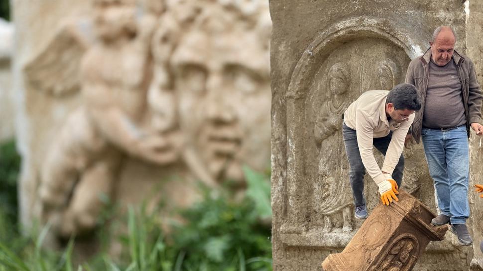 Keçi otlatırken buldu! 300 kiloluk tarihi 7 saat taşıdılar