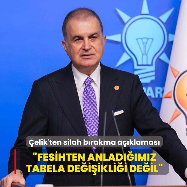 AK Parti Szcs elik'ten silah brakma aklamas... Fesihten anladmz tabela deiiklii deil