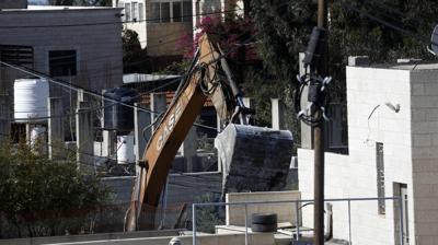 Soykrmc srail, Bat eria'da bir Filistinlinin evini ykt