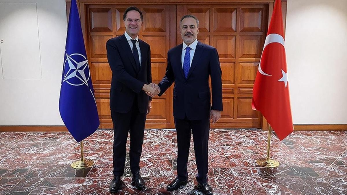 Dileri Bakan Hakan Fidan Bakan Fidan NATO Genel Sekreteri Mark Rutte fotoraflar resimleri
