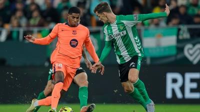 8 gollü maçta Barcelona, Real Betis'i mağlup etti