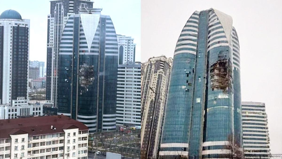 Grozny City HA saldrs Grozni etiket hedef hedefi fotoraflar resimleri