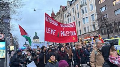Gazze'nin sesi İsveç'ten yükseldi: Binlerce kişi İsrail'i protesto etti