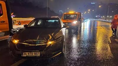 TEM Otoyolunda korkun kaza! 7 ara birbirine girdi: 2 yaral