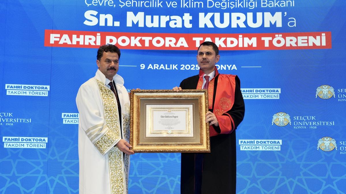 Murat Kurum Seluk niversitesi Fahri doktora fotoraflar resimleri