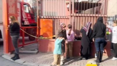 lkokulda panik anlar: Gerek ekipler gelince ortaya kt