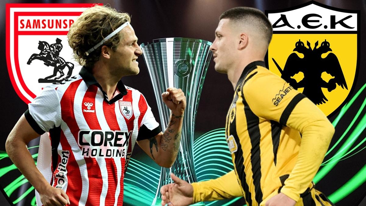 Samsunspor-AEK ma saat kata Samsunspor-AEK ma hangi kanalda Samsunspor AEK Konferans Ligi fotoraflar resimleri