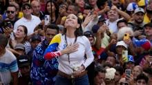 Nobel Bar dl'n Trump'a adamt... Venezuelal Machado trene katlmad