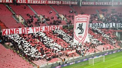 Samsunspor taraftarından AEK maçına özel koreografi