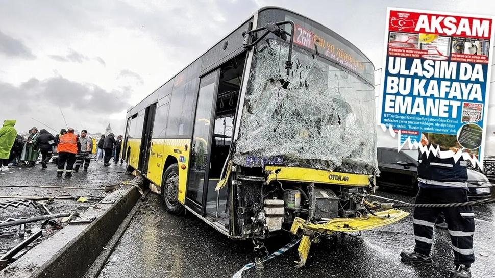 ETT otobsleri gnde 38 kaza yapyor