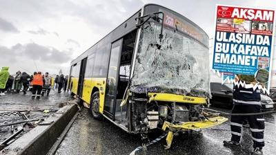 ETT otobsleri gnde 38 kaza yapyor