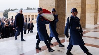 Bakan Fidan, büyükelçilerle Anıtkabir'i ziyaret etti