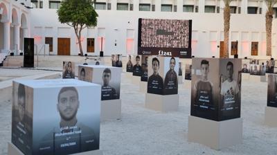 Doha'da y�rek burkan sergi: 241 Filistinli �ehit �ocu�un an�s�na