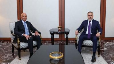 Bakan Fidan, ABD'nin Ankara B�y�kel�isi Tom Barrack'� kabul etti 
