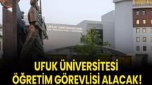 Ufuk �niversitesi ��retim G�revlisi alacak!