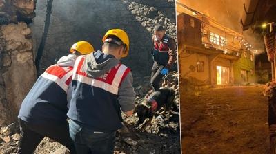 Manisa'da 4 evi etkileyen yang�nda 1 ki�i hayat�n� kaybetti