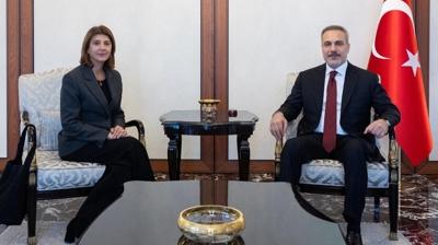 Bakan Fidan, BM K�br�s temsilcisini kabul etti