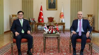 TBMM Başkanı Kurtulmuş, Güney Kore Ulusal Meclisi Başkanı Woo Won-Shik ile Meclis'te bir araya geldi