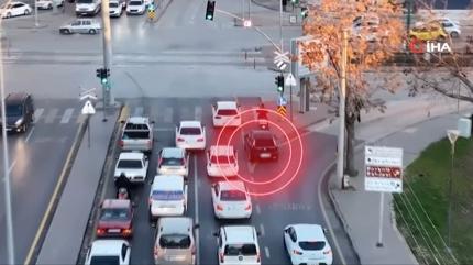 Kaynak yapan s�r�c�lere ceza ya�d�: Dronla tespit edildiler