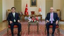 TBMM Ba�kan� Kurtulmu�, G�ney Kore Ulusal Meclisi Ba�kan� Woo Won-Shik ile Meclis'te bir araya geldi