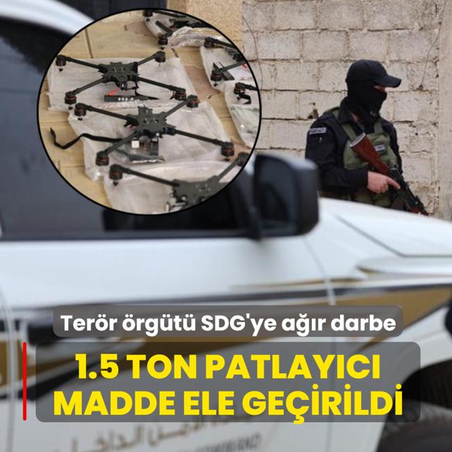 Suriye'de ter�r �rg�t� SDG'ye a��r darbe! 1.5 ton patlay�c� madde ve �ok say�da �HA ele ge�irildi