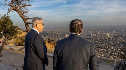 Bakan Fidan, Suriyeli mevkida�� �eybani ile Kasyun Da��'ndan �am'� seyretti