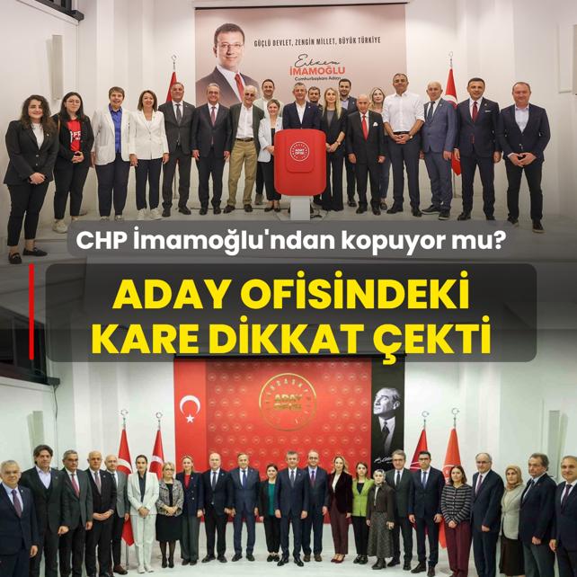 CHP �mamo�lu'ndan kopuyor mu? Aday ofisindeki kare dikkat �ekti