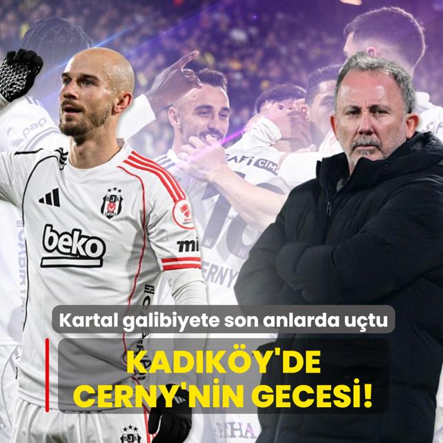 Kad�k�y'de Cerny'nin gecesi! Kartal galibiyete son dakikalarda u�tu