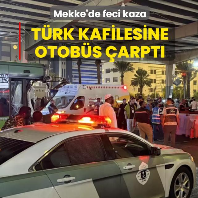 Mekke'de T�rk kafilesine otob�s �arpt�: Bir ki�i ya�am�n� yitirdi