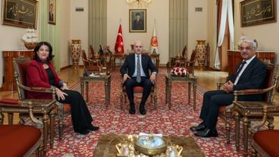 TBMM Ba�kan� Numan Kurtulmu� ile DEM heyeti bir araya geldi