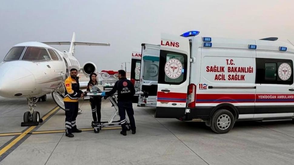 Kalp rahatsızlığı bulunan bebek, ambulans uçakla İstanbul'a sevk edildi