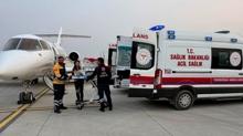 Kalp rahats�zl��� bulunan bebek, ambulans u�akla �stanbul'a sevk edildi