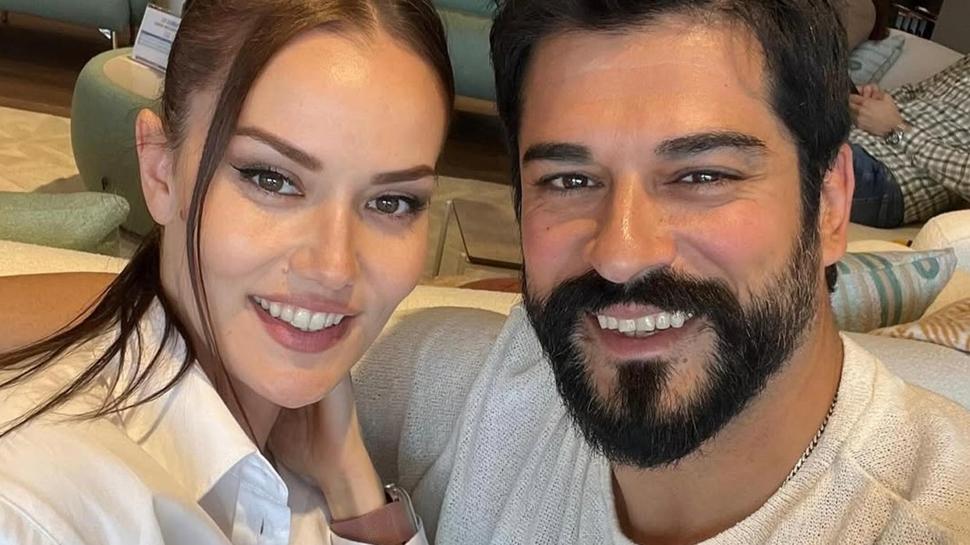Fahriye Evcen'den Burak Özçivit'e sürpriz! Karan ve Kerem ile…