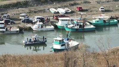 Dronla tespit edildiler... Samsun'da ka�ak midye av�na para cezas�